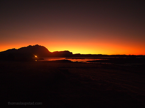 Picture from the darkest day in Northern Norway 21st of December 2012